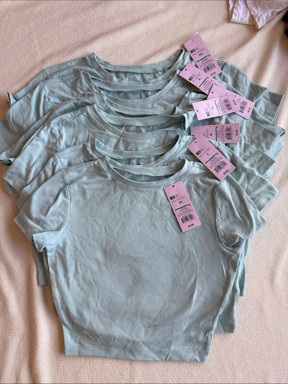 NWT wild fable Pale Blue Short-Sleeve Crewneck Crop Top bundle of 7